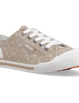 Jazzin Mariposa Textile Womens Tan Trainers - Size Uk 7 - Rocket Dog - FashionsVida