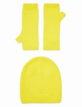 Coffret cadeau mitaines et bonnet YELLOW U female - Desigual - FashionsVida