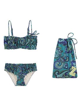Girls Gathered Paisley Bikini