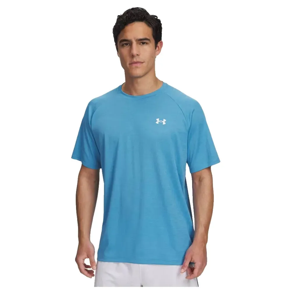 T-shirt à Manches Courtes Tech Textured White / Blue XL - Under armour - FashionsVida