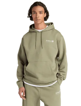 Linear Graphic Hoodie Herren Kapuzenpullover - Grün - Größe S - Baumwoll-Jersey Green S - New Balance - FashionsVida