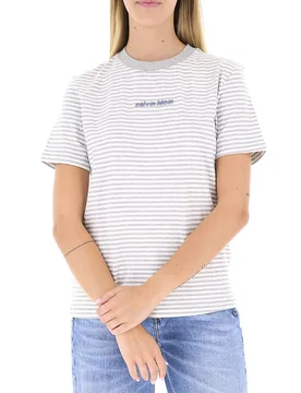 T-shirt a righe GRIGIO CHIARO M - Calvin Klein - FashionsVida