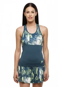 Famara Sleeveless T-shirt Blue / Green / White XL - Drop Shot - FashionsVida