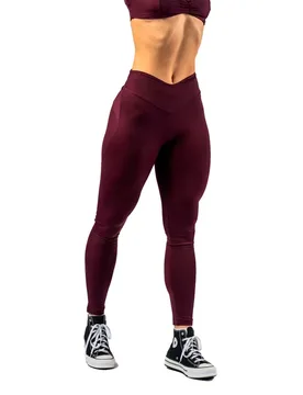 Leggings V-shaping Belt Strong Beauty 425 Dark Red L - Nebbia - FashionsVida