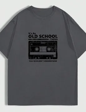 Camiseta de manga corta con gráfico de eslogan para hombres tallas grandes, de estilo casual de verano para salir - Shein - FashionsVida