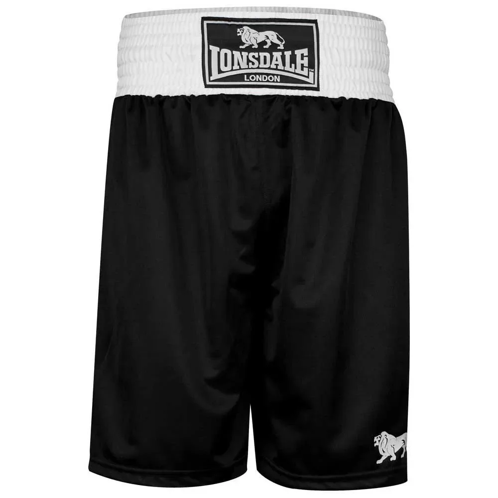 Short Amateur Boxing Trunks Black L - Lonsdale - FashionsVida