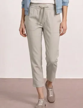 Slim Leg Hose in Melange-Optik female Beige - Street One - FashionsVida