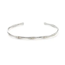 So Just Shop Silver Bamboo Bangle