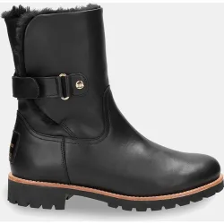 Botines de mujer en planos de piel Waterproof caña media con forro interior de pelo