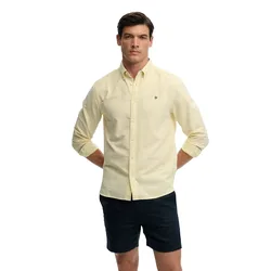 Camicia A Maniche Lunghe Preppy Oxford Lemon Stripe XL