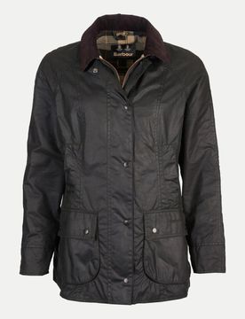 Barbour Wachsjacke Beadnell Grau 46