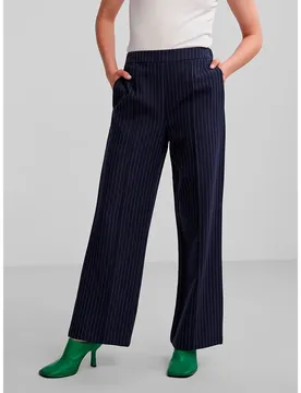 Pantalon Taille Haute Bossy Wide Leg Sky Captain / Aop Pinstripe 2XL