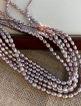 Mm AAA Natural Freshwater Pearl Purple Rice Beads Charms for DIY Women Men Necklace Jewelry Making Accessories 36cm - Aliexpress - FashionsVida