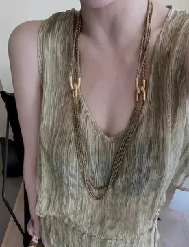 Handmade DIY Twist Chain Long 18K Gold Plated Fringe Necklace for Women, Sweater Chain, Niche Luxury Style Earrings - Aliexpress - FashionsVida