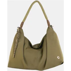 Bolso hobo grande en material técnico con asa al hombro