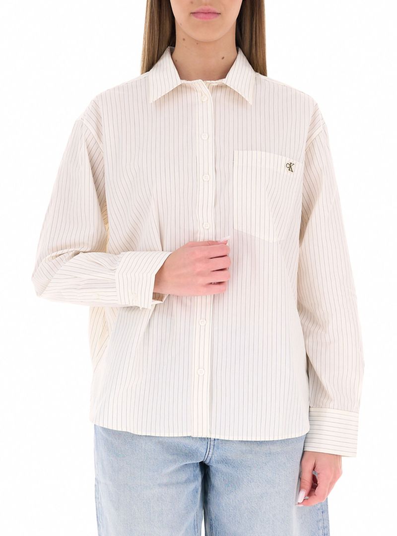 Camicia a righe AVORIO M