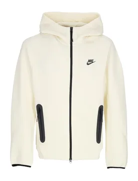 Felpa Leggera Cappuccio Zip Uomo Tech Fleece Full-zip Windrunner Hoodie Coconut Milk/black - Nike - FashionsVida