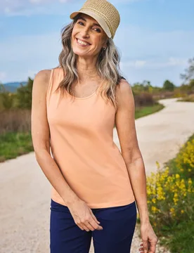 Baumwoll-Top - Pfirsich - female - Size: 44 - Avena - FashionsVida