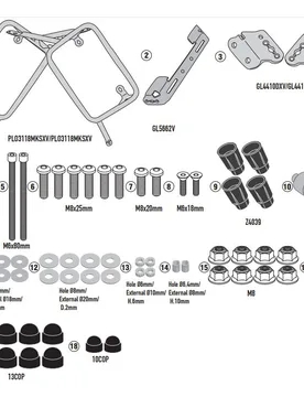 Portavaligie laterale specifico KL ONE-FIT configurato per v taglia un - Kappa - FashionsVida