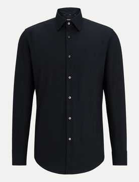 Black Slim-Fit Hemd Hank Schwarz 43