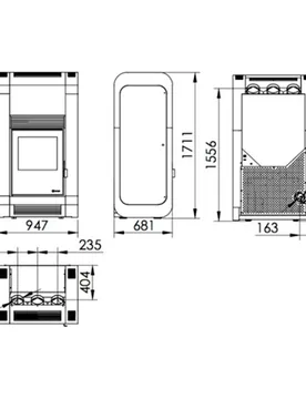 Estufa pellet canalizable Oslo Blanca30Kw - Ecoforest - FashionsVida