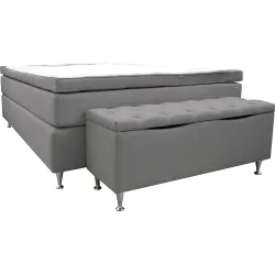 Pack de colchón + base con patas + topper + baúl de regalo Extra Firme Vaxo Continental