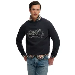 Felpa Merchant Vintage Print Eclipse Navy S