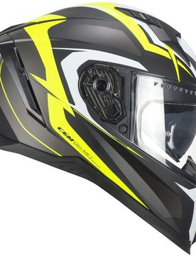 Casco Moto Integrale 311G BLAST SPORT Nero Giallo fluo o taglia S