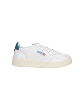 Men's Leather Low-Top Sneakers with Rubber Outsole