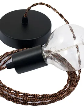 Cables Suspension Luminaire Tz22 2 M Black / Whiskey One Size - Creative - FashionsVida