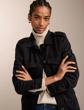 Cotton Rich Utility Jacket Black female - Baukjen - FashionsVida