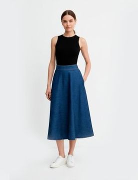 Para mujer. 2523106014200 Falda Figura (38), Casual, Denim