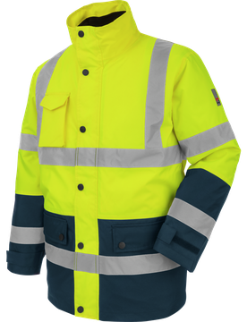 Parka de travail haute-visibilité 4 en 1 jaune/marine Jaune