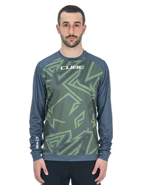 Maglia Da Enduro A Maniche Lunghe Atx Tm Olive / Grey