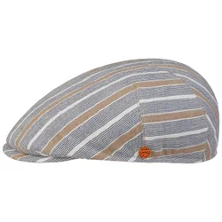 Sidney Stripes Cotton Flat Cap by - blue-beige - Size: XL (60-61 cm)