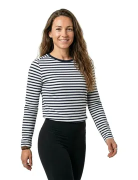 T-shirt à Manches Longues 1043085 Striped Interlock Navy White Stripe S