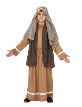 Josef-Kostüm für Kinder Krippenspiel-Kostüm 4-teilig braun-weiss - VIVING COSTUMES / JUINSA - FashionsVida