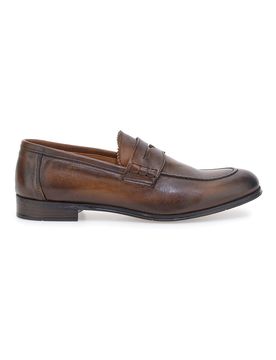 Mocassini marrone vera pelle made in italy 1051 42