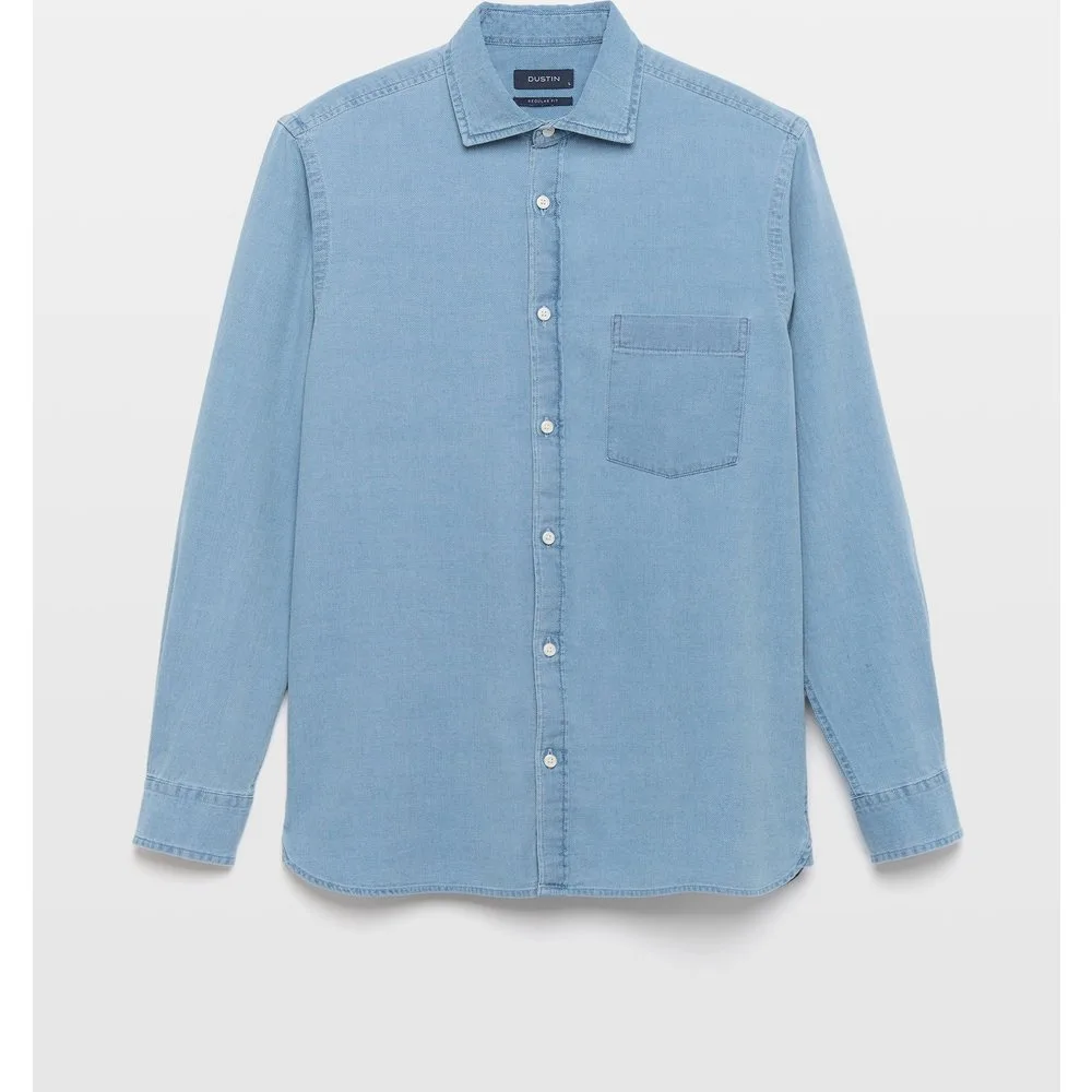 Camisa denim giroinglese indigo - Dustin - FashionsVida