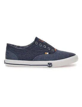 Sneakers Blu Jeans Slip-On Senza Lacci 01819 42 - Route 66 - FashionsVida