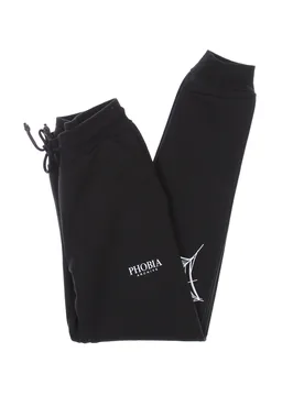 Pantalone Tuta Leggero Uomo White Cobweb Print Pant Black/white - PHOBIA - FashionsVida