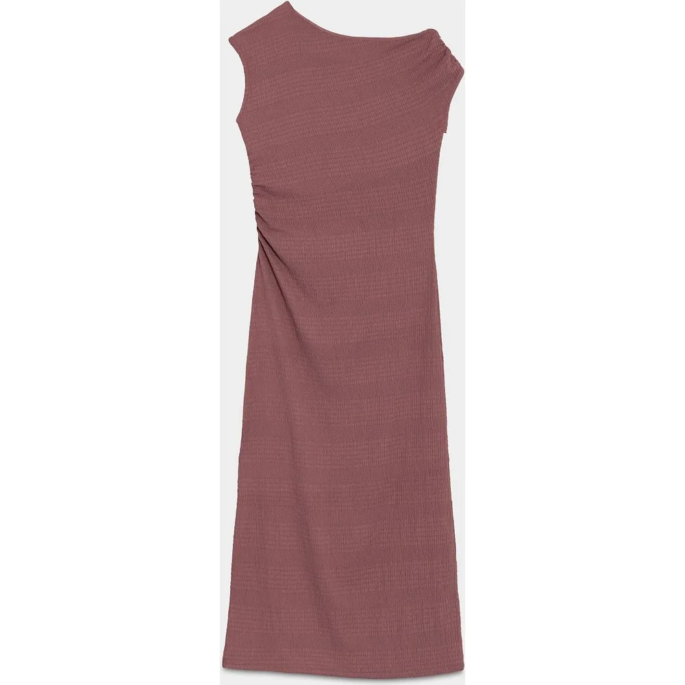 Vestido midi asimetrico con textura - Noon - FashionsVida