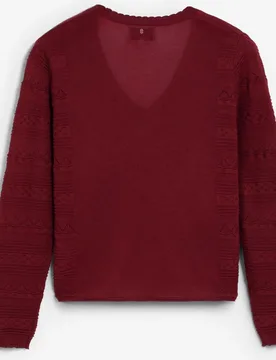 Jersey de mujer regular fit con cuello pico - Scalpers - FashionsVida