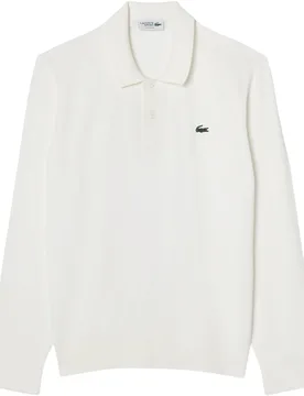 Polo Classic, langarm, weiss s - Lacoste - FashionsVida