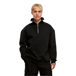 Felpa Con Mezza Zip Cut&sew Black 3XL