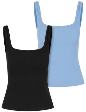 Débardeur Tb7513a 2 Unités Black / Powder Blue 5XL