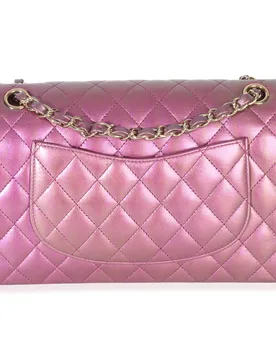 Iridescent Quilted Lambskin Medium Classic Double Flap Bag - Chanel - FashionsVida