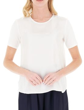 Blusa misto seta BIANCO S