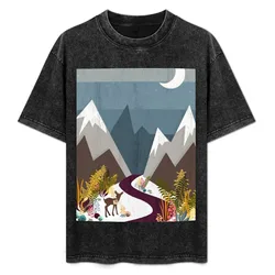 November T-Shirt Simple Line Art Print Tee
