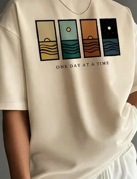 Pieza Camiseta de manga corta con estampado de letras coloridas para niños grandes en verano, estilo streetwear americano, top holgado con estampado - Shein - FashionsVida